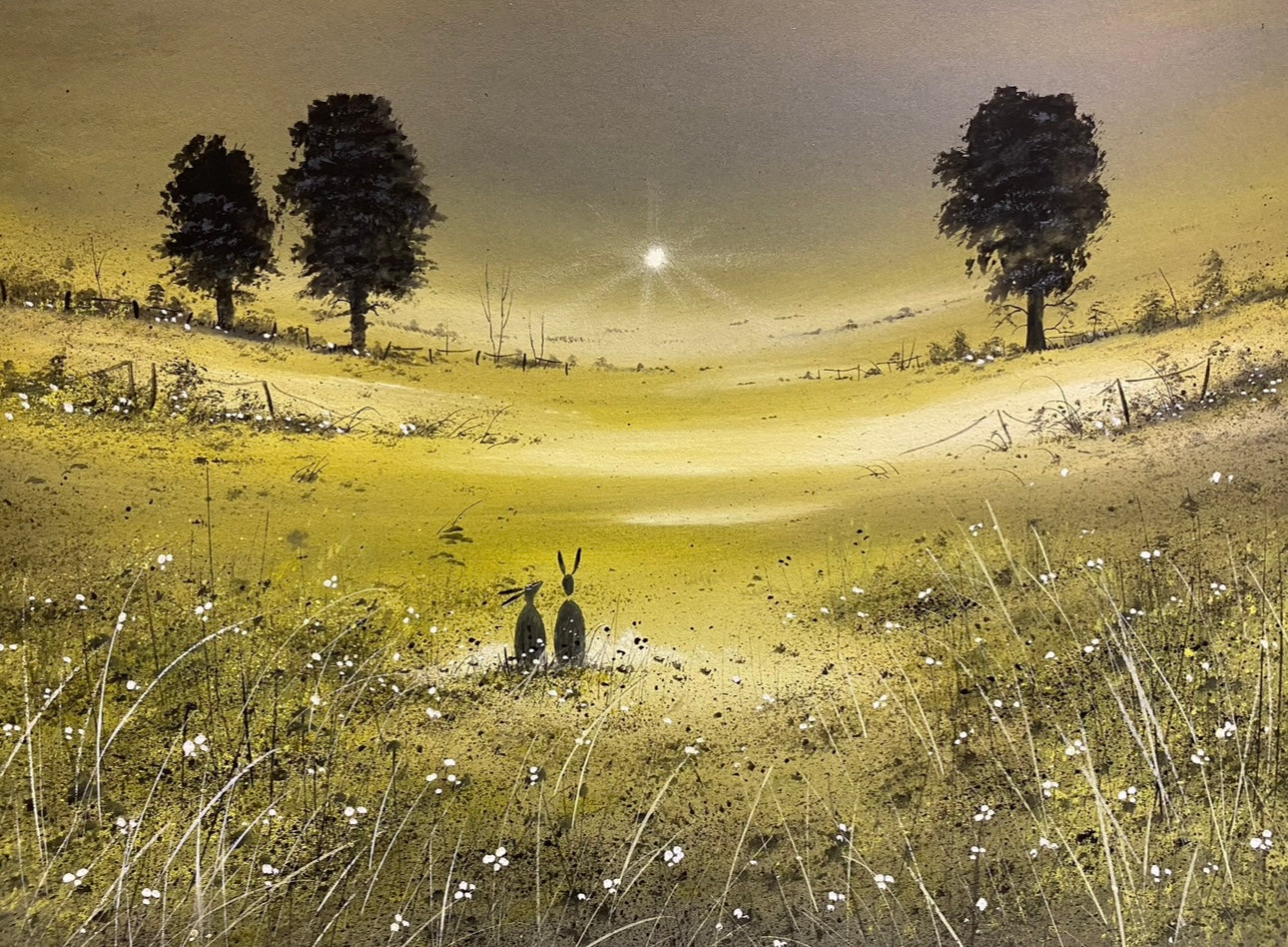 Summer Hares Poster Print
