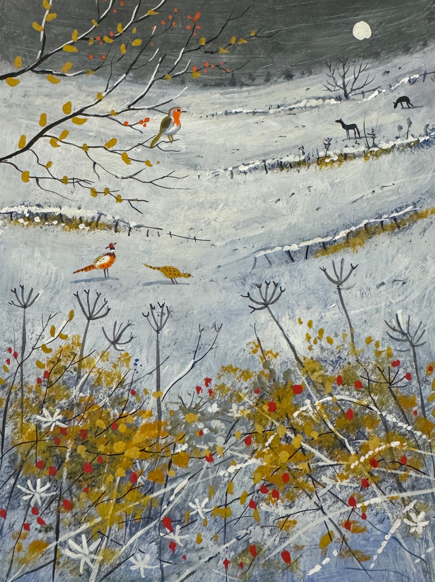 Watercolour painting Winter Scene by Stephen Allen