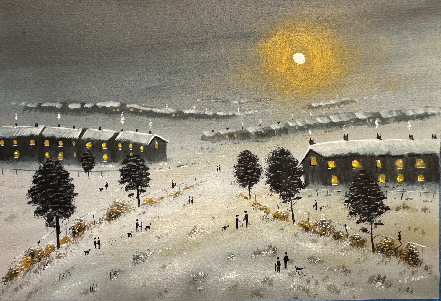 Original watercolour painting Bygone  Days  by Stephen Allen