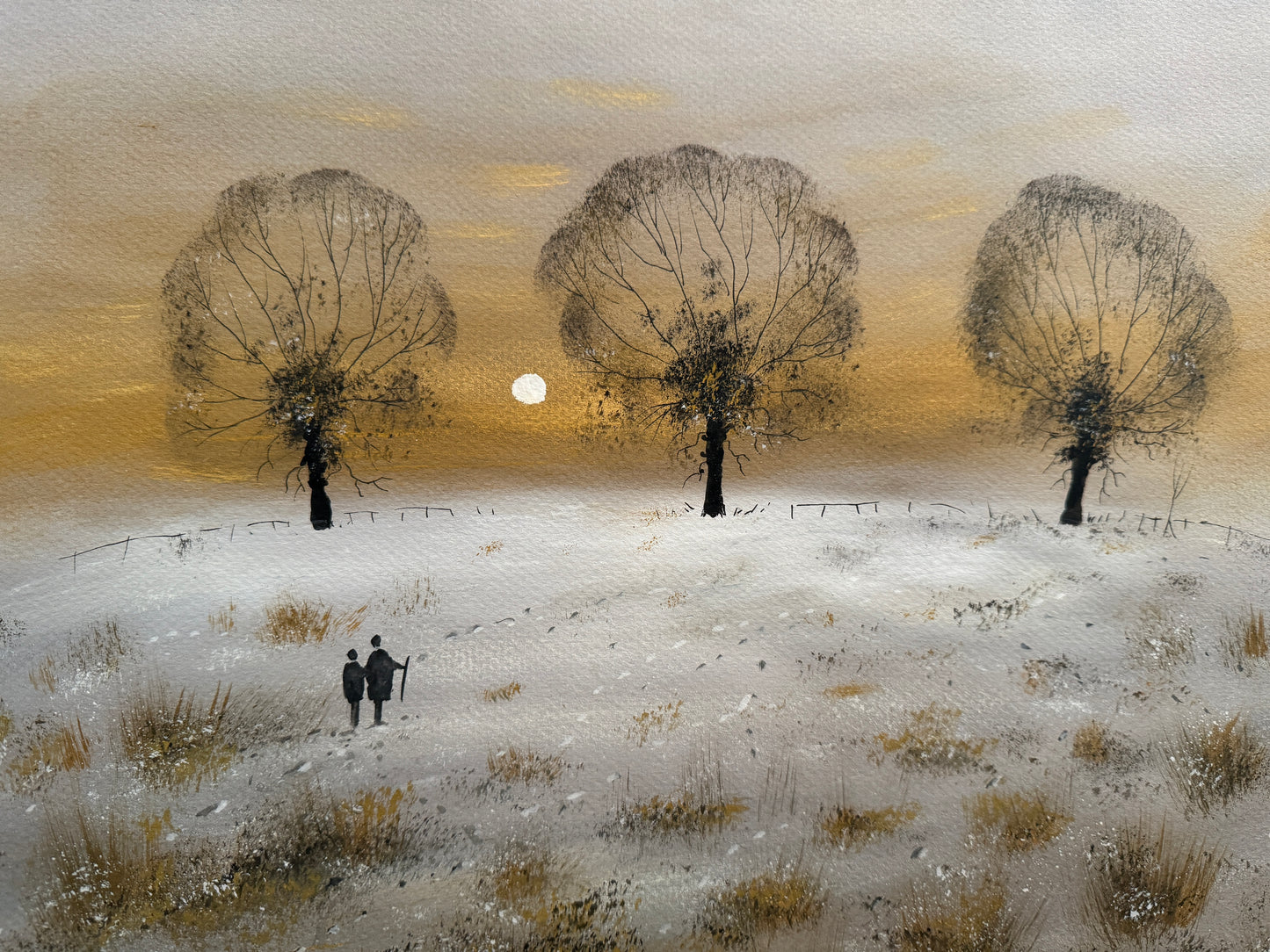 Evening Walk Original Painting by Stephen Allen