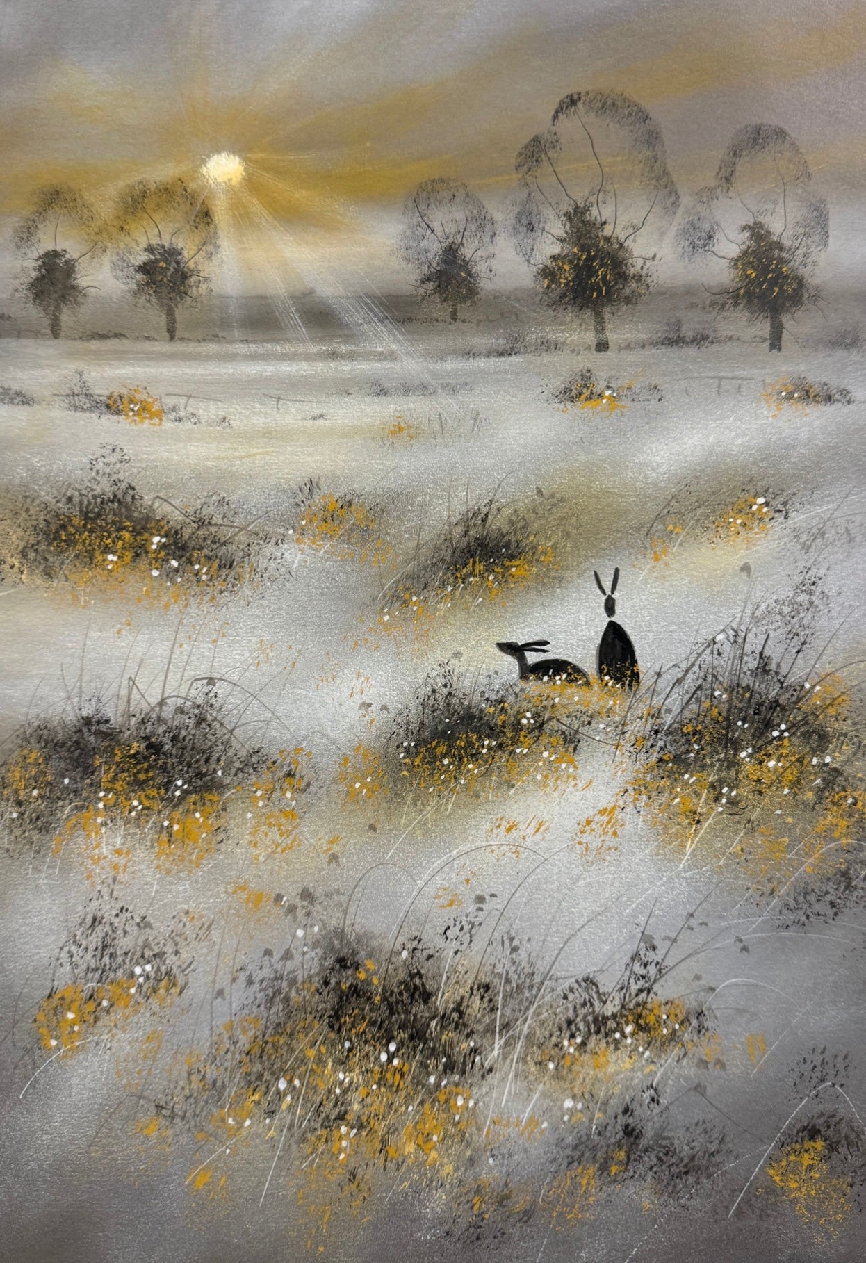 Heavenly Hares Poster Print