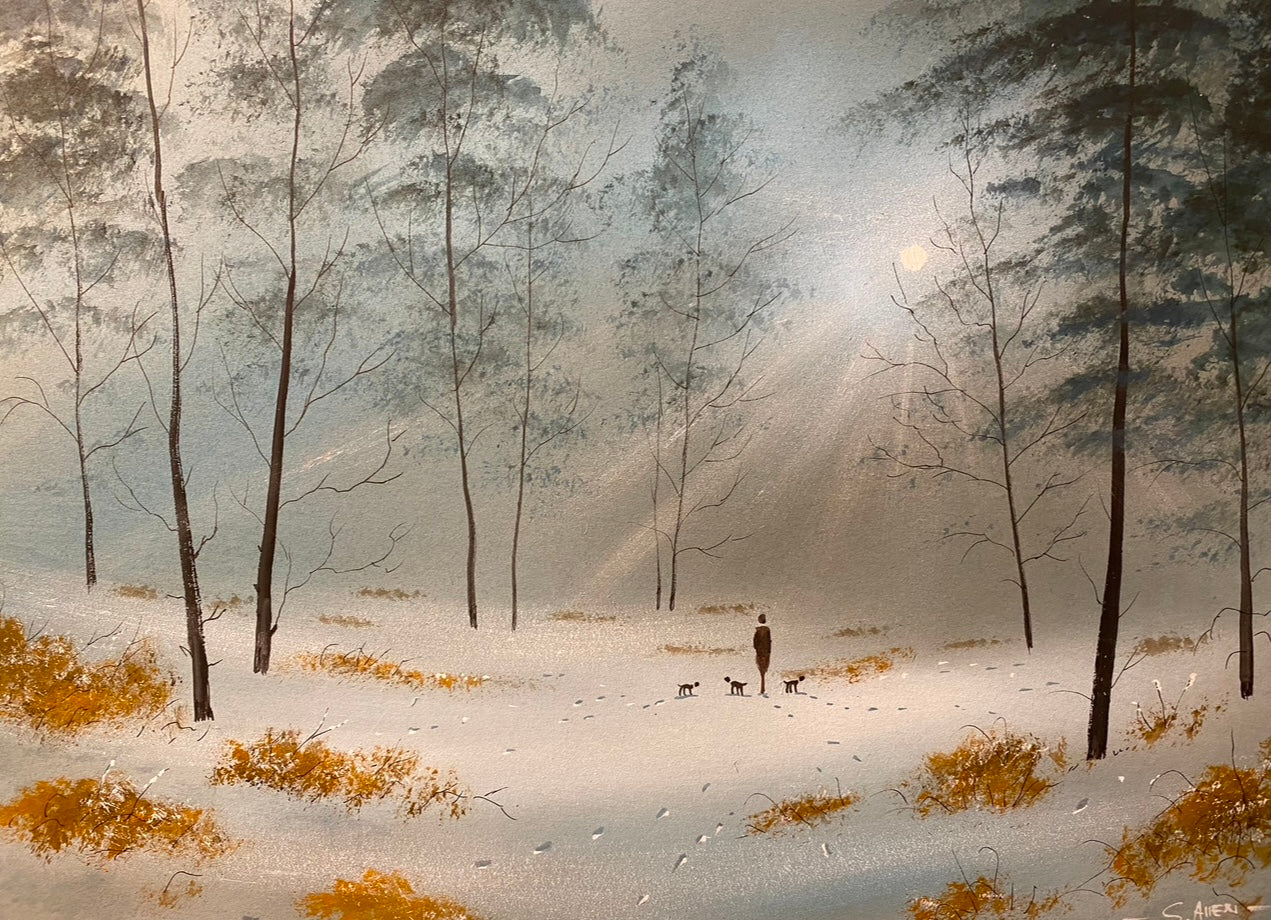 Walk in the Larches Fine Art Limited edition Print by Stephe Allen