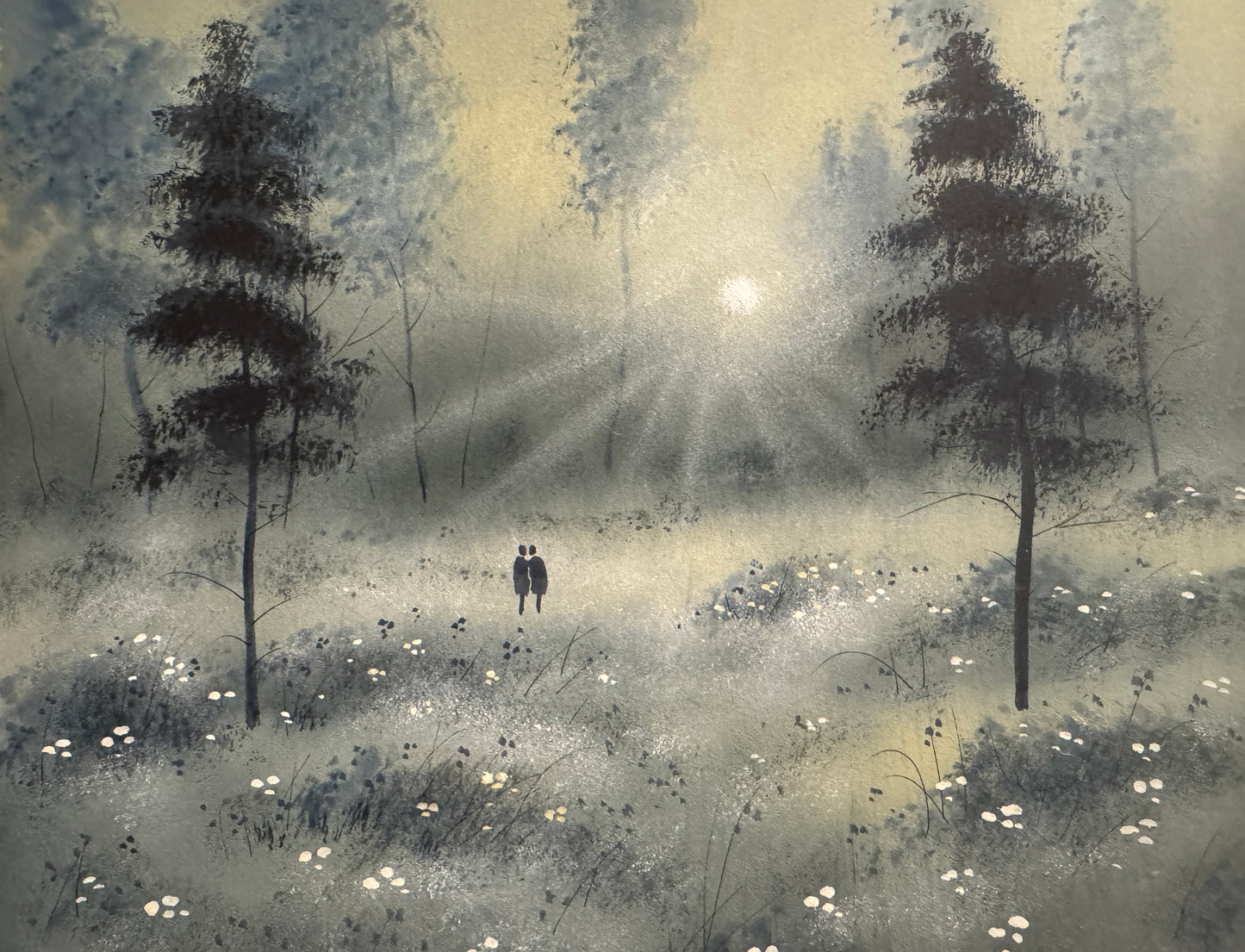 Moonlight Couple Original Painting Stephen Allen