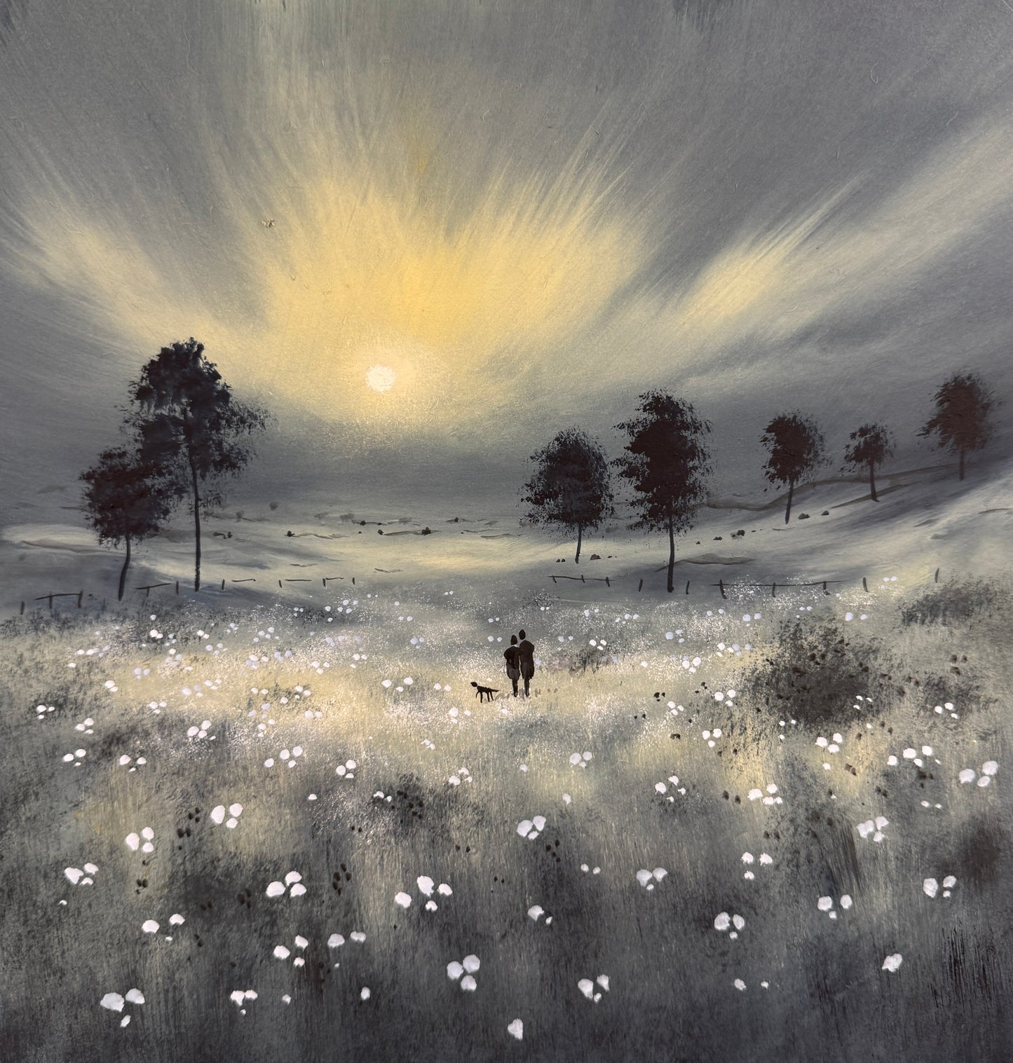 Evening Flowers Original Painting Stephen Allen