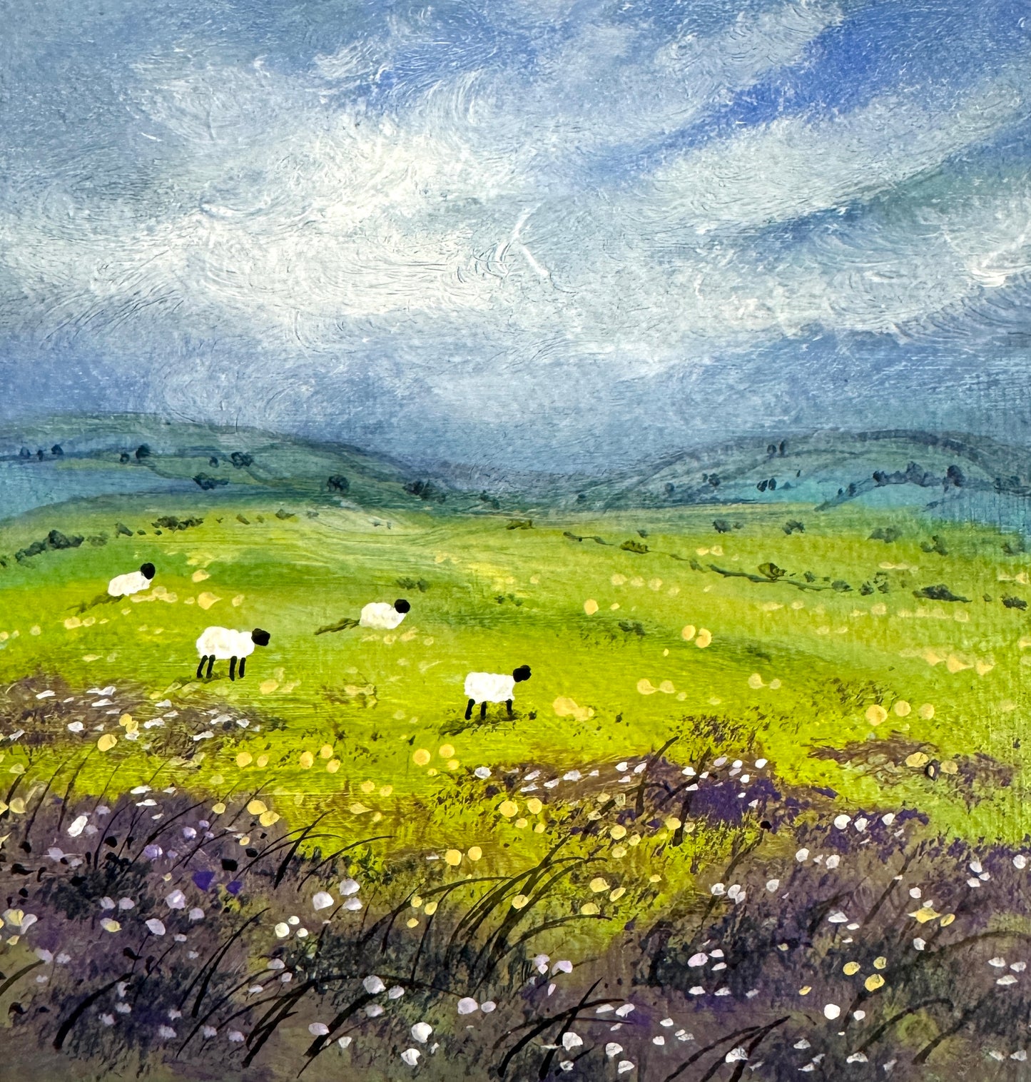 Up on the Hill Original Painting by Stephen Allen