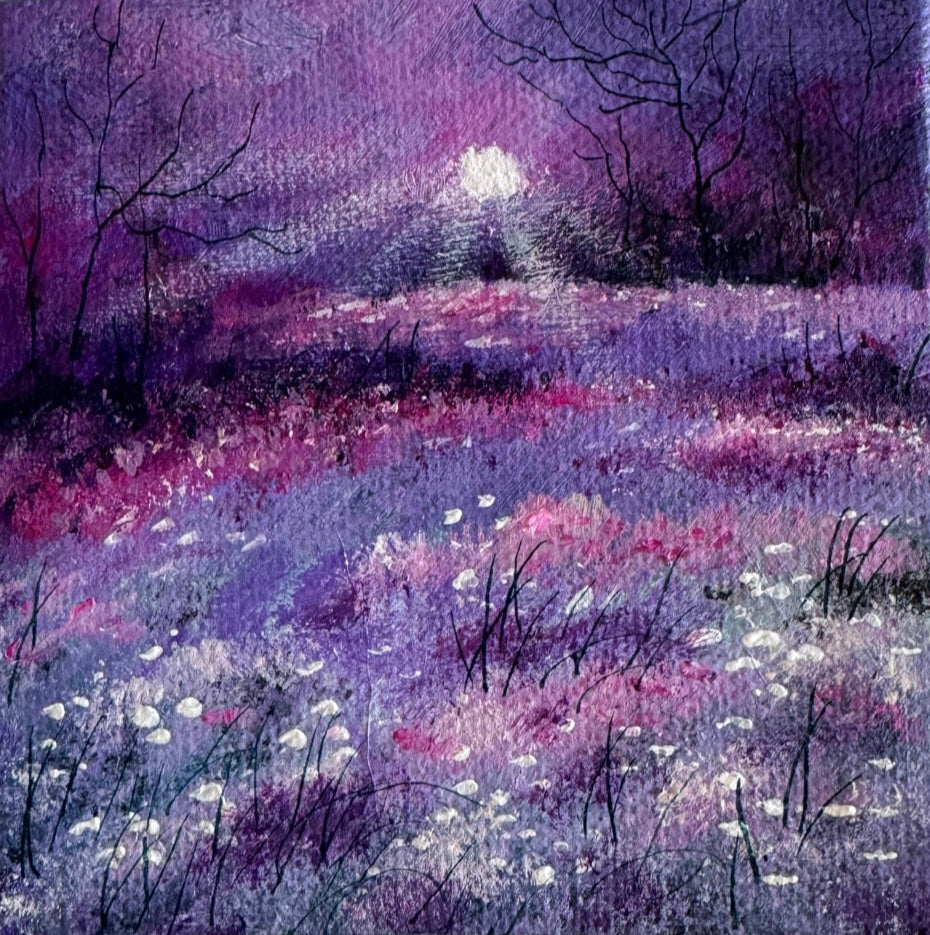 Pinks and Purples Original Painting by Stephen Allen