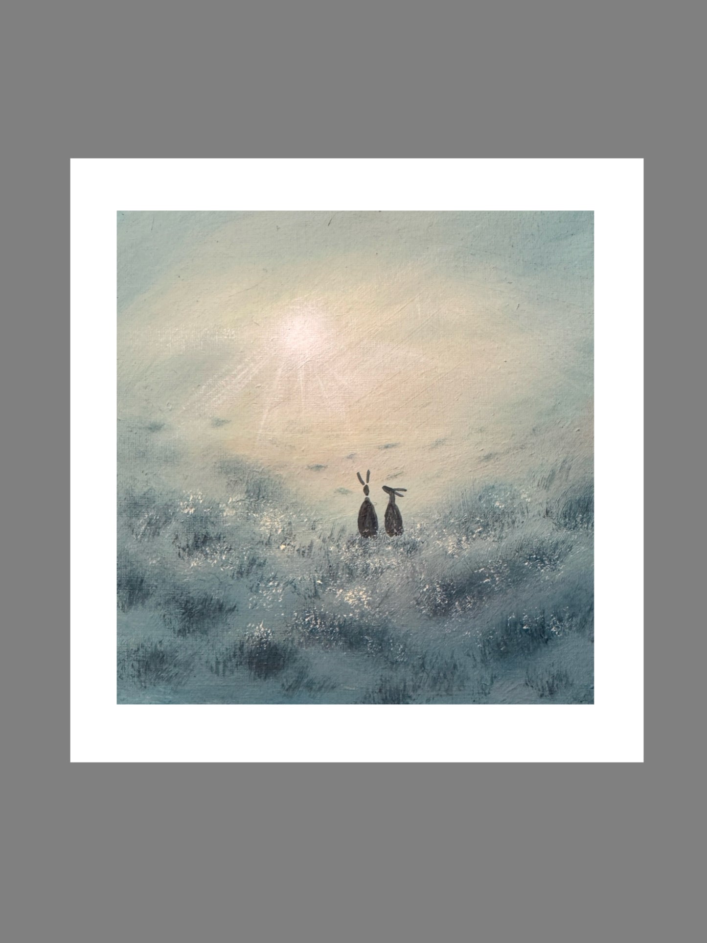 Moon Hares Signed edition Print by Stephen Allen
