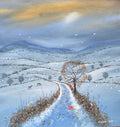 Snowy lane original painting