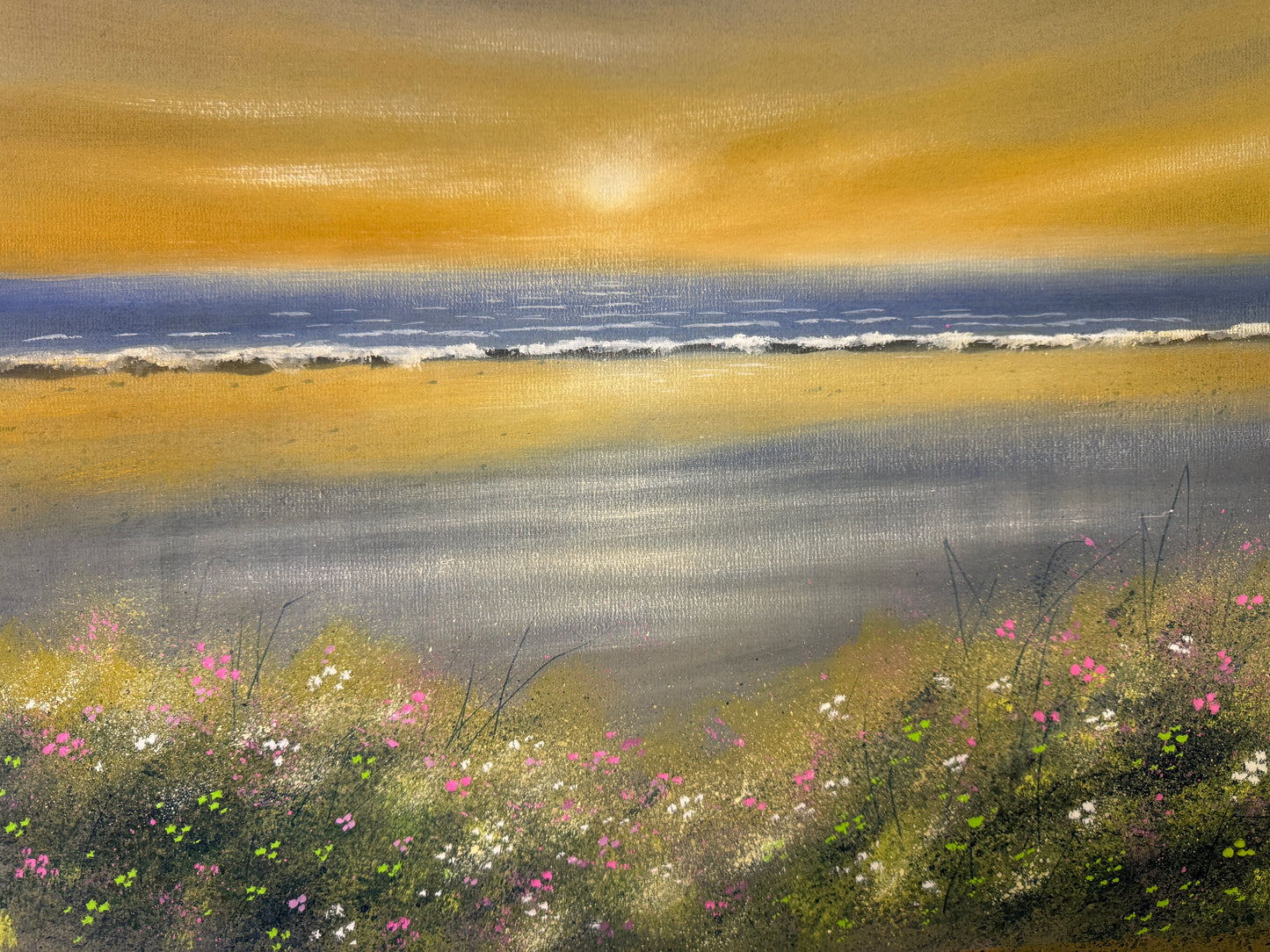 Seaside Flowers Original painting by Stephen Allen