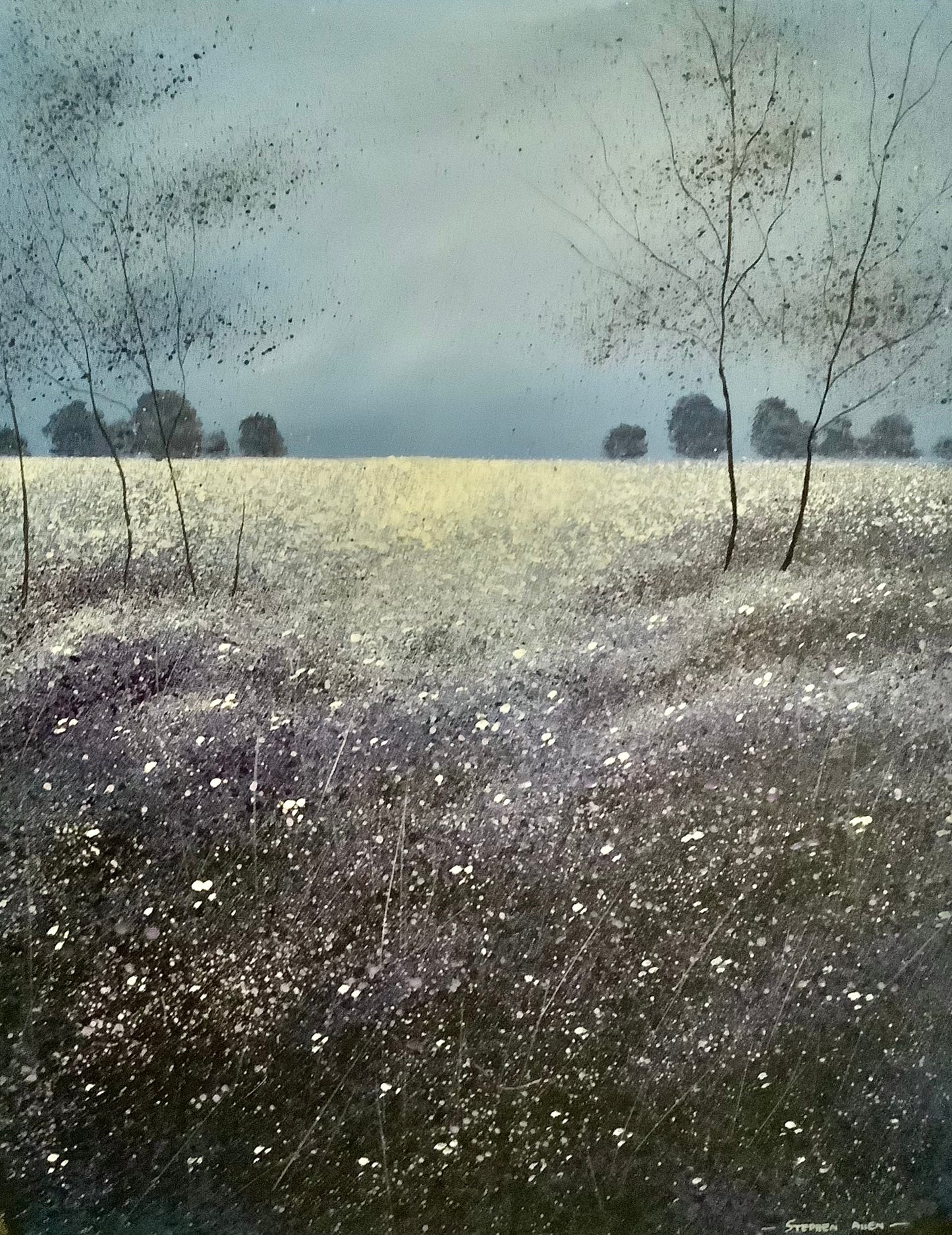 Moonlight Fields Original painting  by Stephen Allen