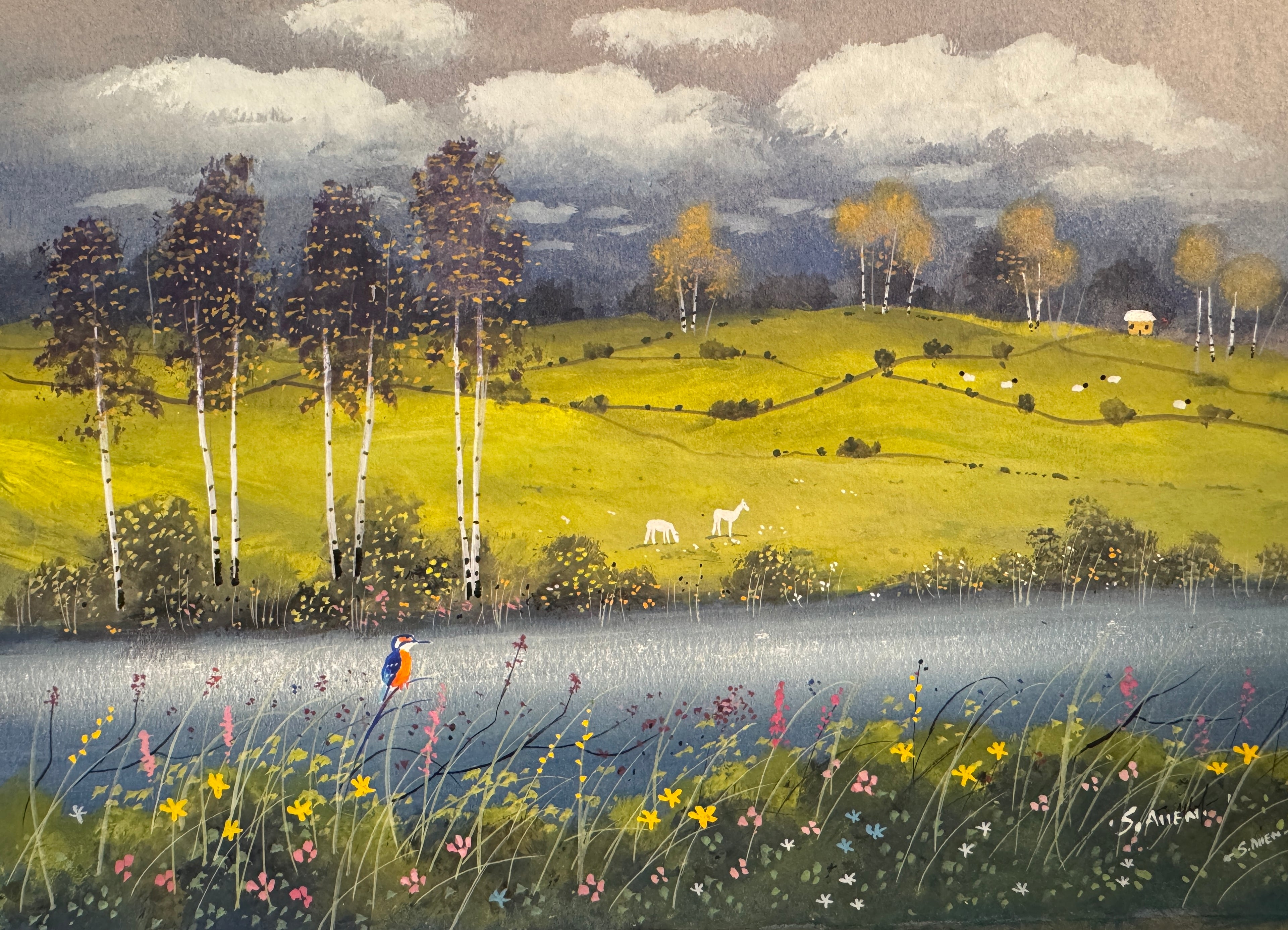 River Tweed original painting watercolour