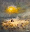 Hares in landscape Canvas Painting