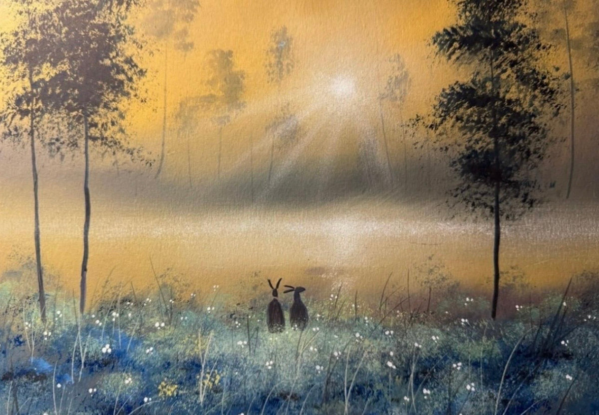 Bluebells and Hares Fine Art Limited Edition Print