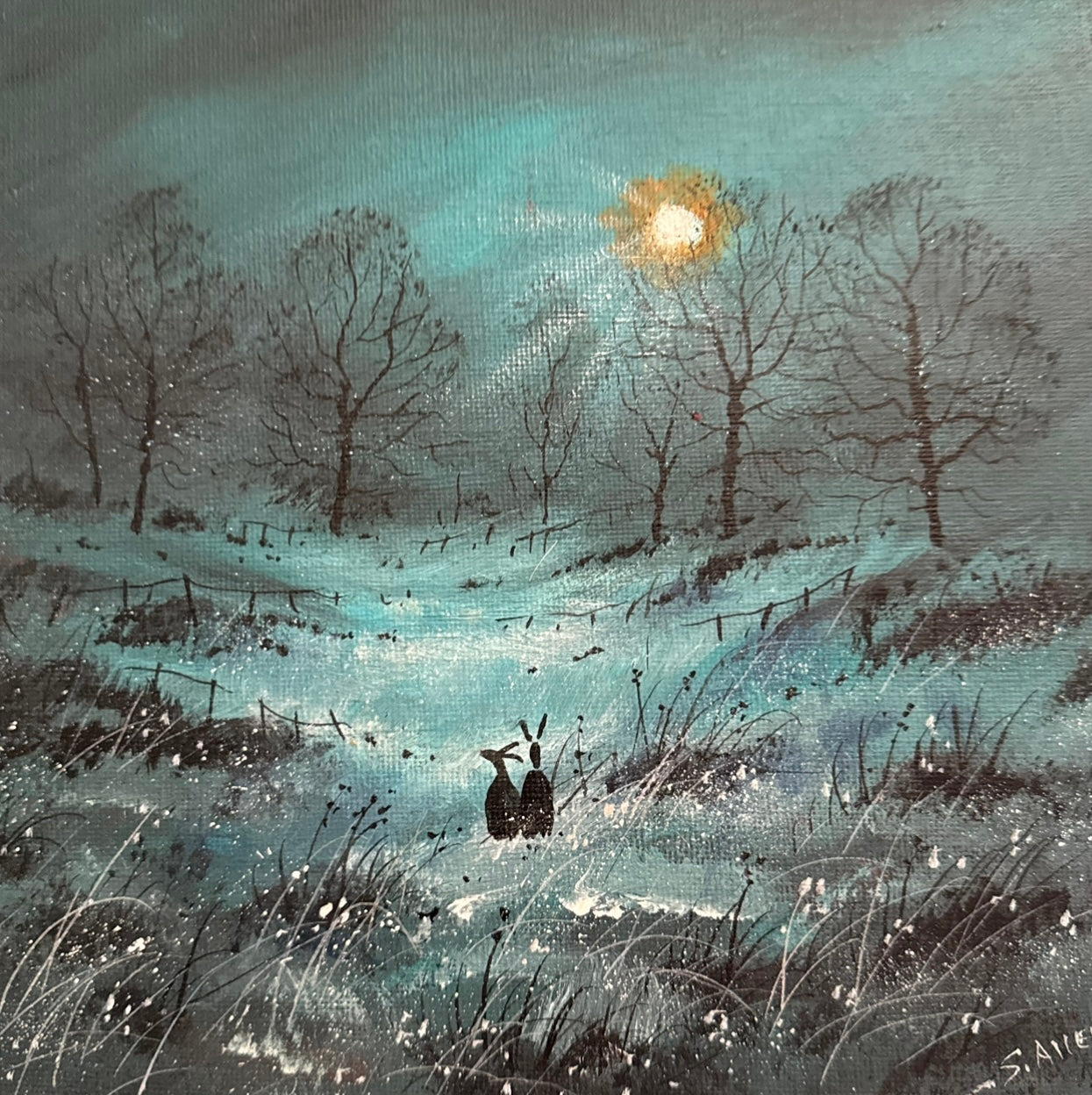 Evening walkers canvas Painting