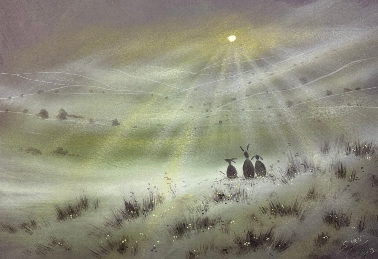 Moonlight Hares Quality Print