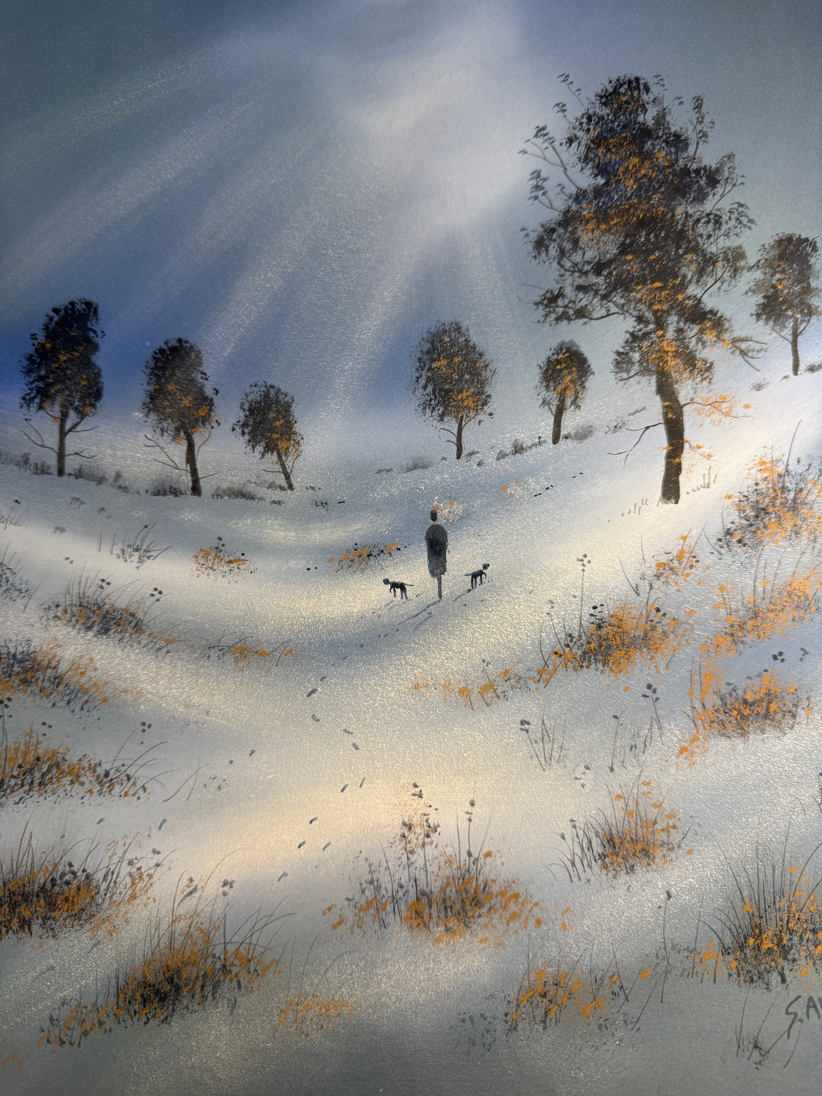 Lady and her Dogs Fine Art Limited Edition Print