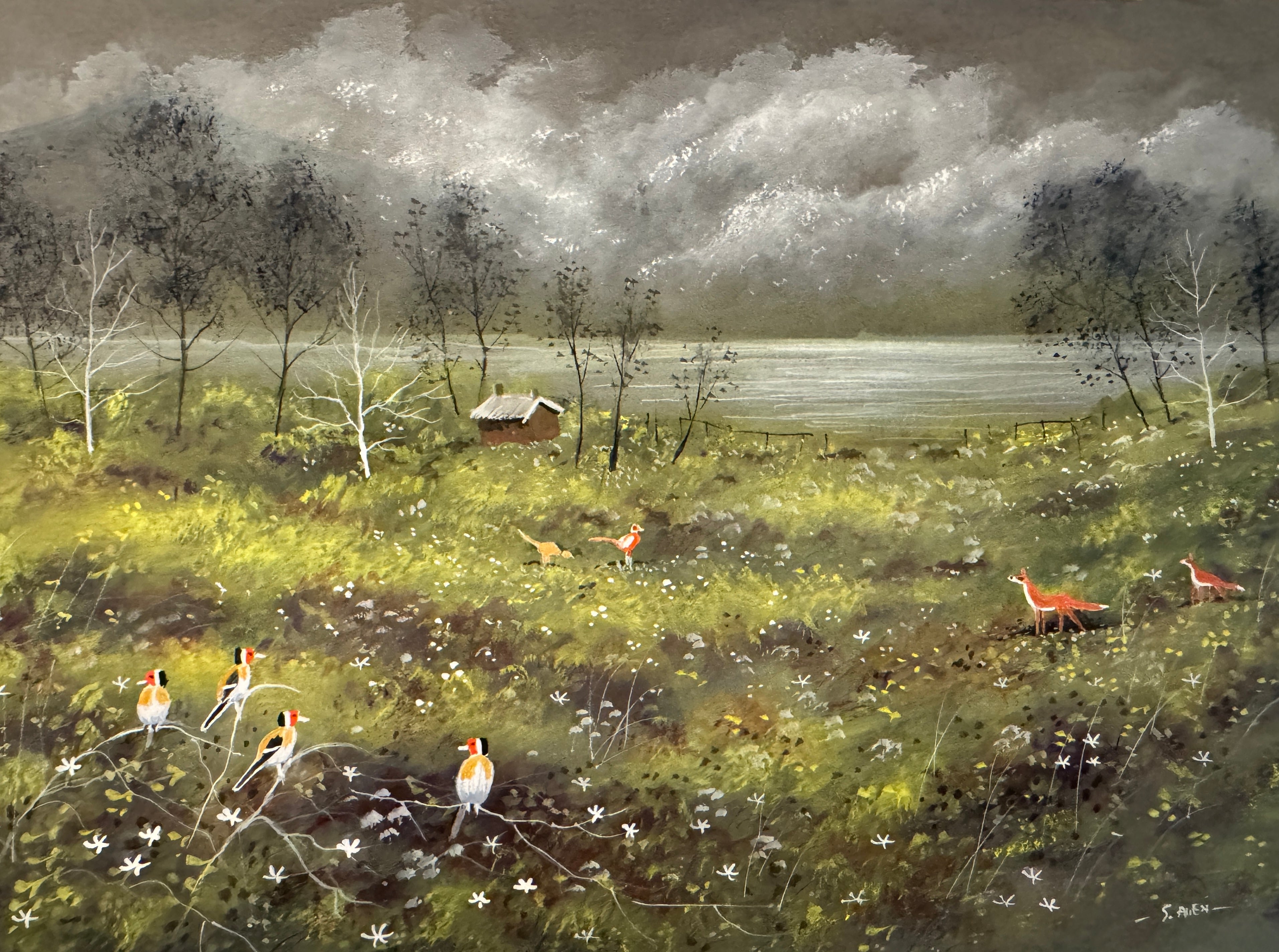 Meadows by the Loch original painting