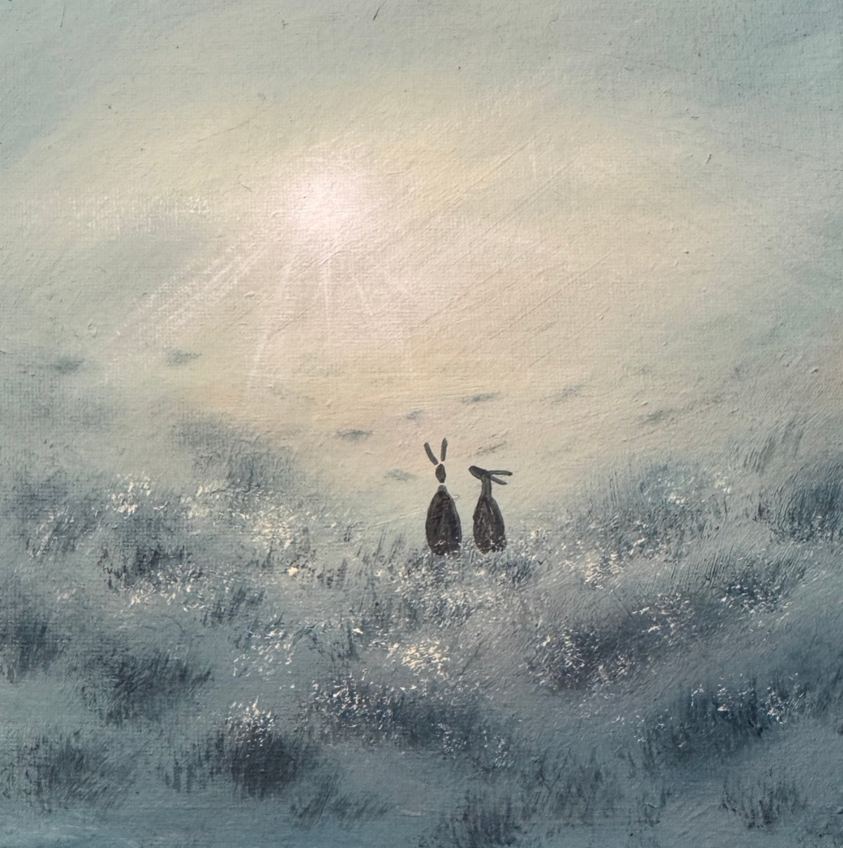 Hares in the Haze  Fine Art Limited Edition Print