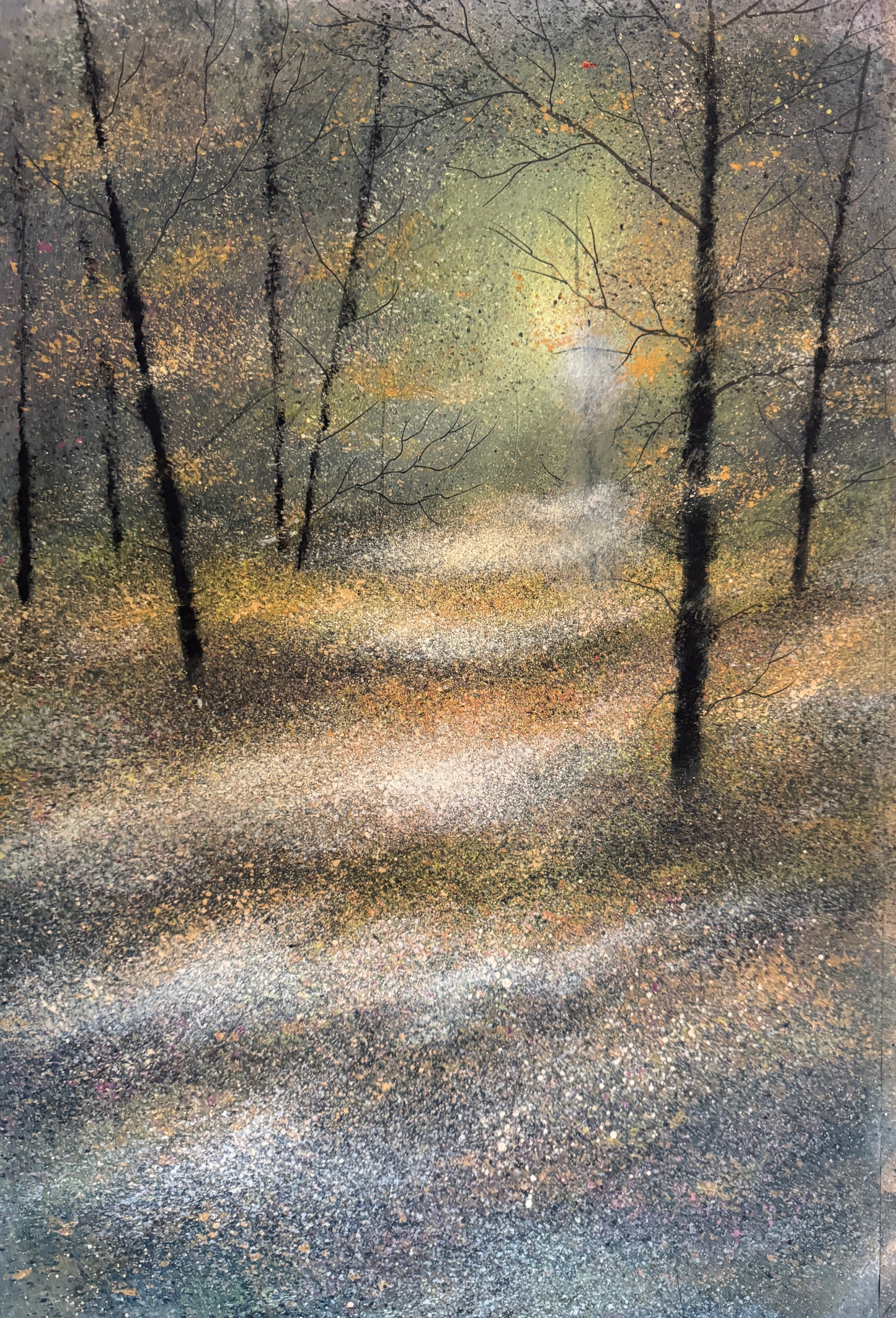 Original watercolour Painting Walk in the Forest  Allen.