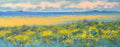 Original acrylic Painting Summer Beach Stephen Allen.