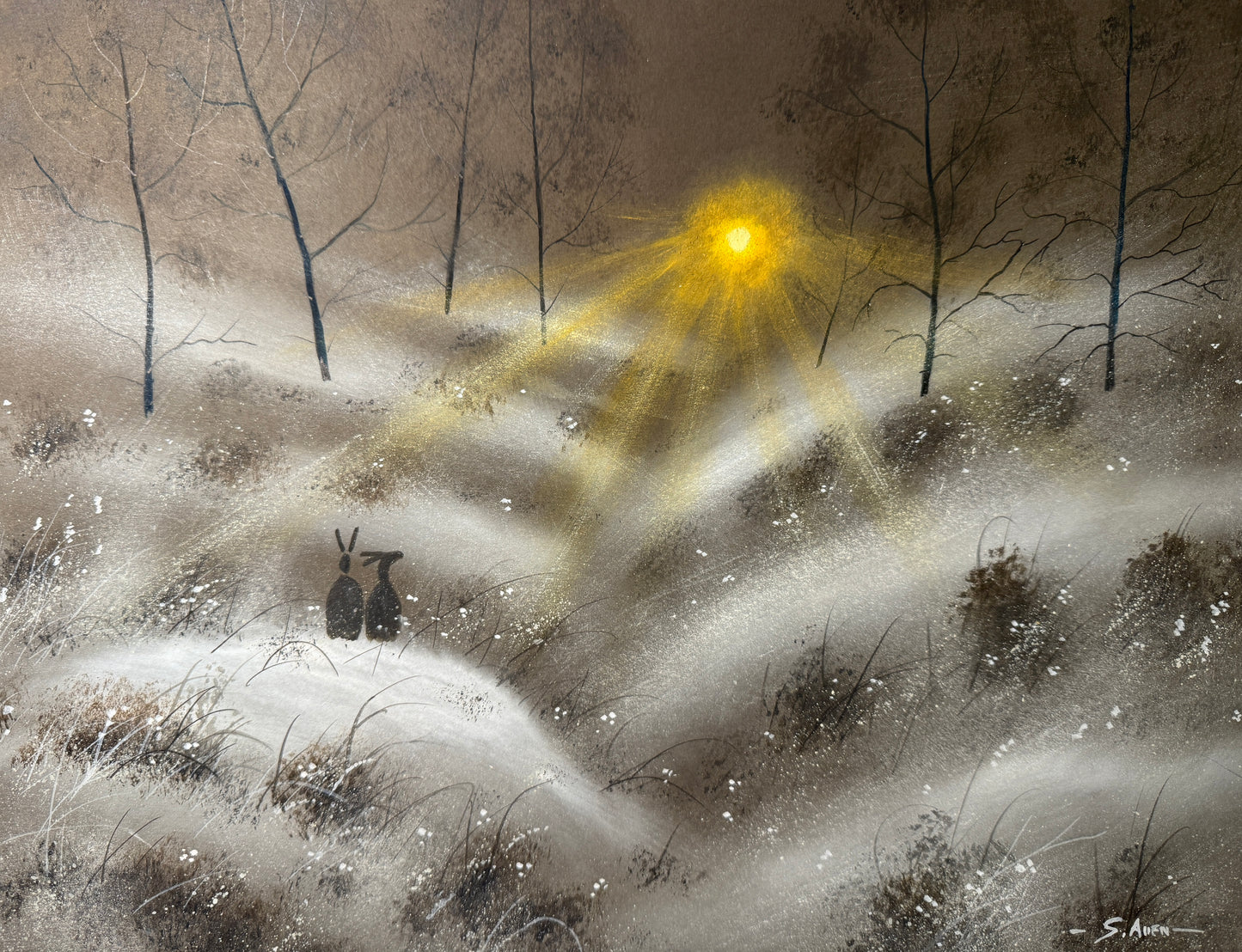 Night Glows  Original Painting by Stephe Allen
