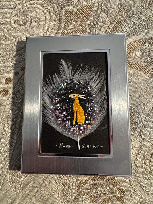 Hare Feather Painting  Stephen Allen