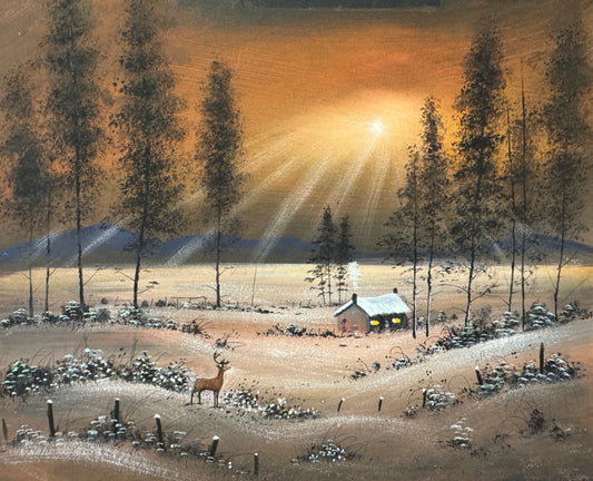 Original watercolour painting Old Cabin  by Stephen Allen