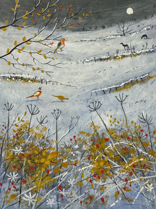 Watercolour painting Winter Scene by Stephen Allen