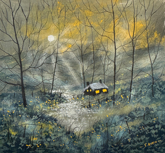 Original painting Old Cottage by Stephen Allen