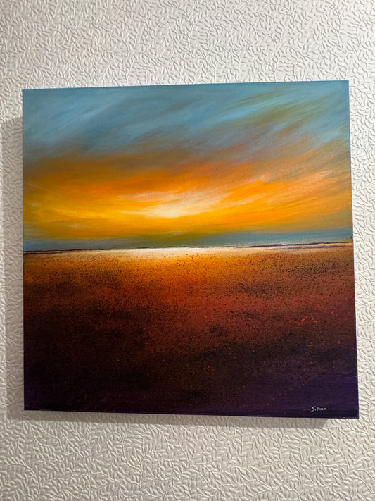 Golden Sunset in Original painting by Stephen Allen