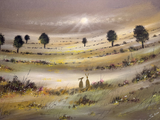 Hillside Hares Limited Edition by Stephen Allen