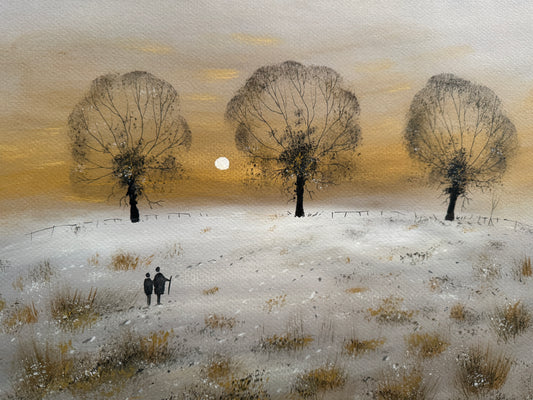 Evening  Walk   Original Painting by Stephen Allen