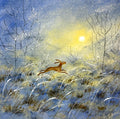 Running Hares Canvas Painting