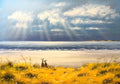 Hares in Seascape Fine Art Limited Edition Print